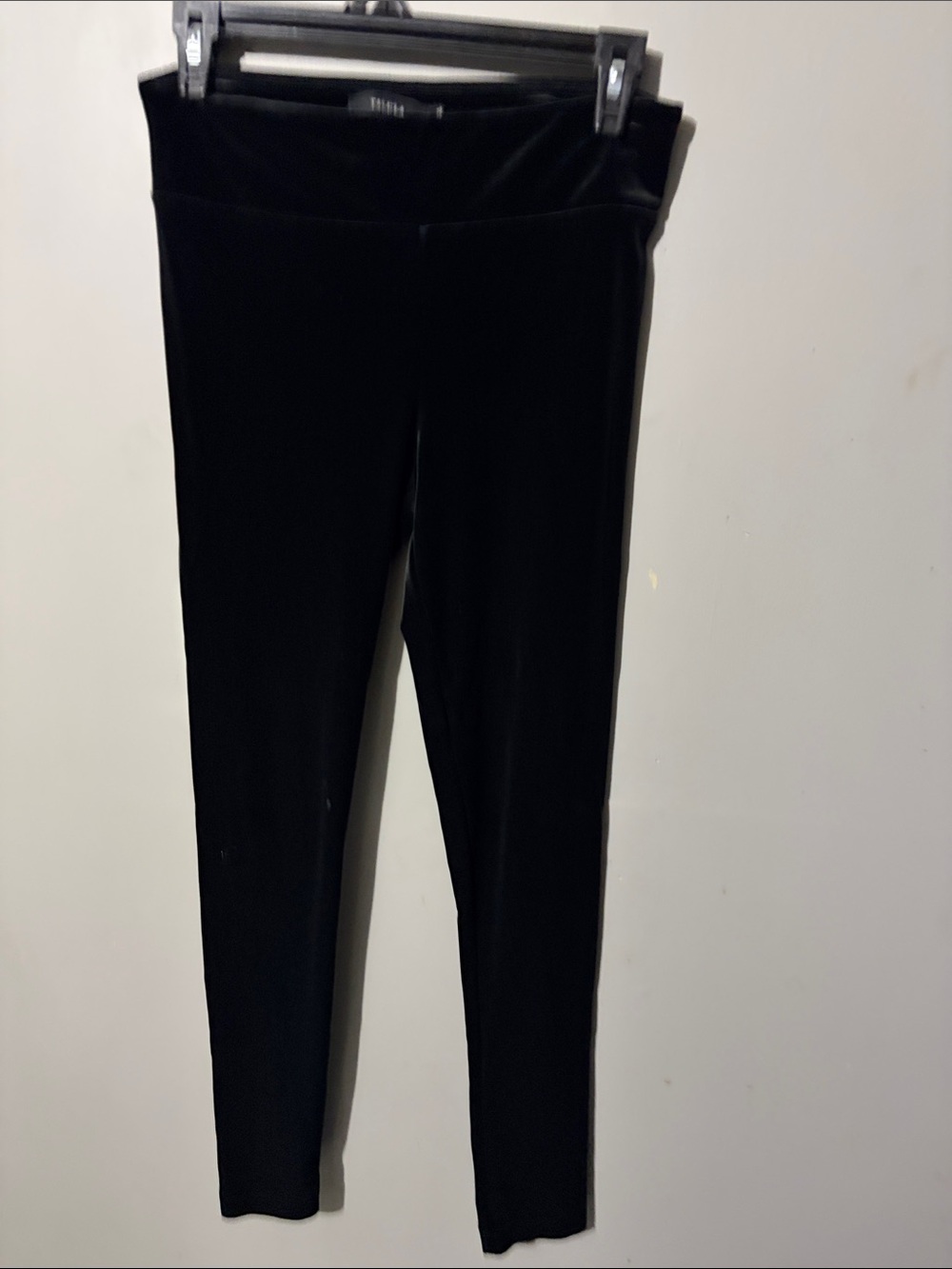 TALULAH Black Velvet Leggings - Sleek Stretch Fit